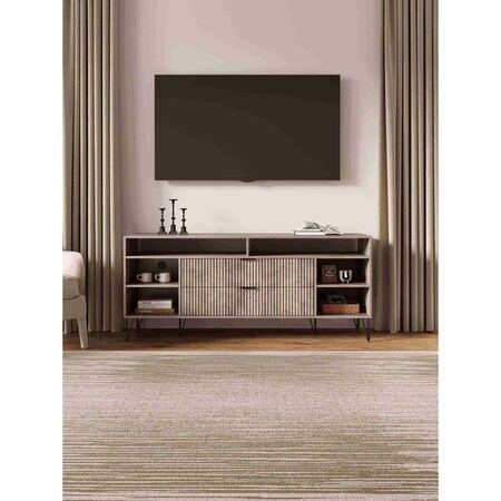 Manhattan Comfort DUMBO 63in TV Stand in Rustic Grey TV001-GY